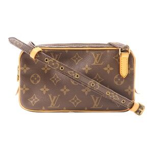 Louis Vuitton LV Shoulder Bag Pochette Marly Bandouliere Brown Monogram 1050695